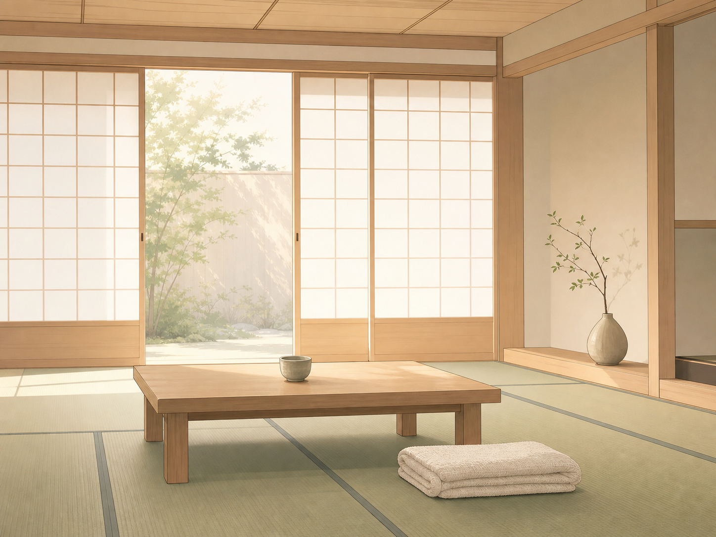 Intérieur japonais épuré